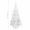 vidaXL Arbre de No&euml;l artificiel pr&eacute;-&eacute;clair&eacute; et boules L 240 cm blanc