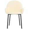 vidaXL Chaises &agrave; manger lot de 2 cr&egrave;me similicuir