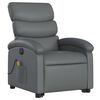 vidaXL Fauteuil inclinable de massage électrique gris similicuir