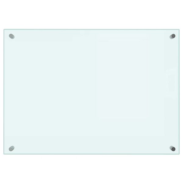 vidaXL Dosserets de cuisine 2 pcs blanc 70x50 cm verre tremp&eacute;