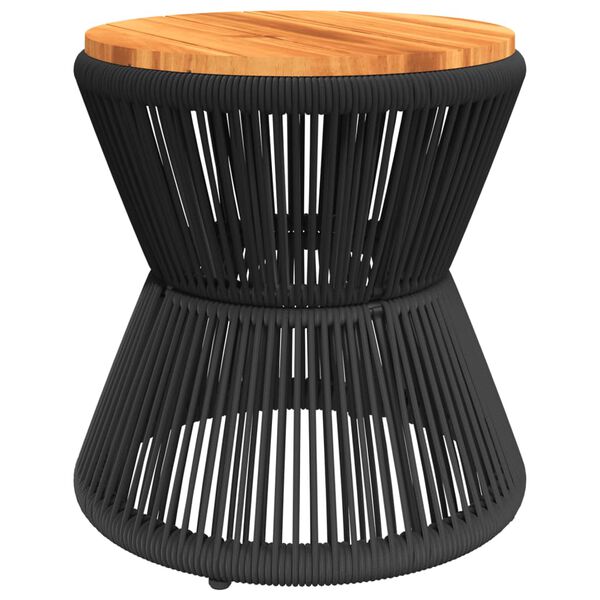 vidaXL Table basse avec base en fil de fer noir bois d'acacia massif