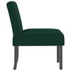 vidaXL Fauteuil sans accoudoirs vert fonc&eacute; velours