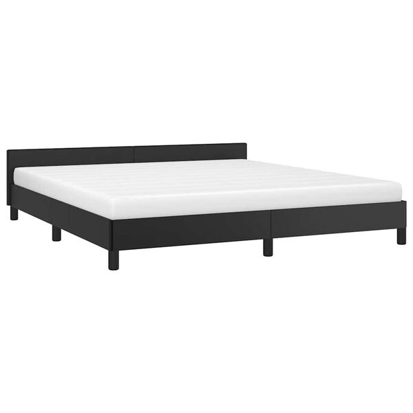 vidaXL Cadre de lit sans matelas noir king similicuir