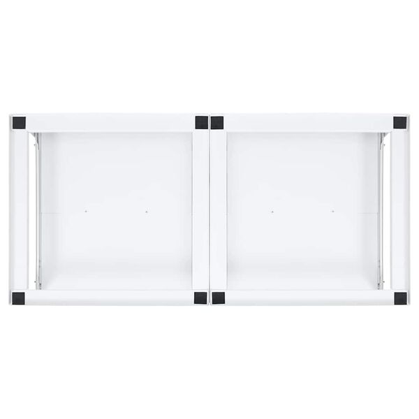 vidaXL Socle de lave-linge et s&egrave;che-linge et &eacute;tag&egrave;re coulissante Blanc