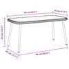 vidaXL Table basse Marron et Noir 90 x 45 x 43 cm Poly Rattan et verre