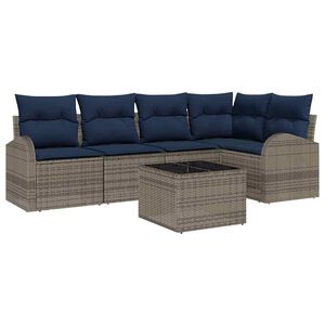 vidaXL Ensemble de canapé de jardin Gris polyrotin