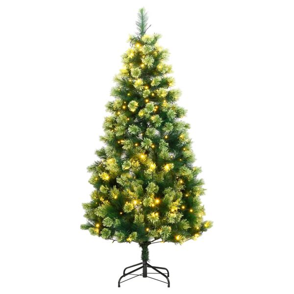 vidaXL Sapin de Noël artificiel articulé avec 300 LED 180 cm