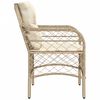 vidaXL Chaises de jardin avec coussins lot de 2 beige r&eacute;sine tress&eacute;e