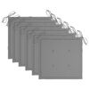 vidaXL Chaises de jardin et coussins lot de 6 Bois acacia massif Gris