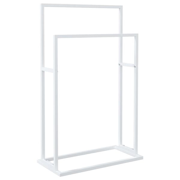 vidaXL Porte-serviettes sur pied Blanc 48x24x78,5 cm Fer