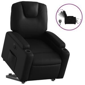 vidaXL Fauteuil inclinable &eacute;lectrique noir similicuir