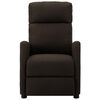 vidaXL Fauteuil &eacute;lectrique de massage marron fonc&eacute; tissu