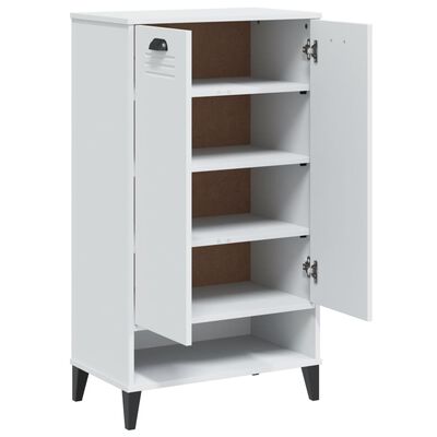 vidaXL Armoire à chaussures VIKEN blanc bois d'ingénierie