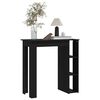 vidaXL Table de bar avec &eacute;tag&egrave;re Noir 102x50x103,5cm Bois d'ing&eacute;nierie