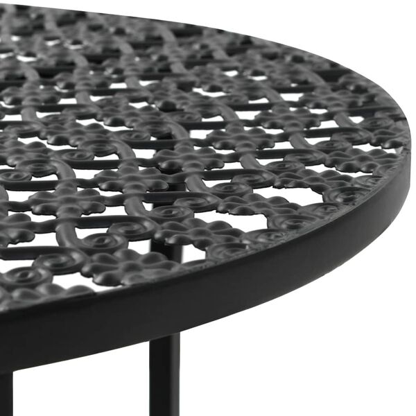 vidaXL Table de bistro Noir 40x70 cm M&eacute;tal