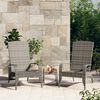 vidaXL Chaise de jardin Adirondack Gris R&eacute;sine tress&eacute;e