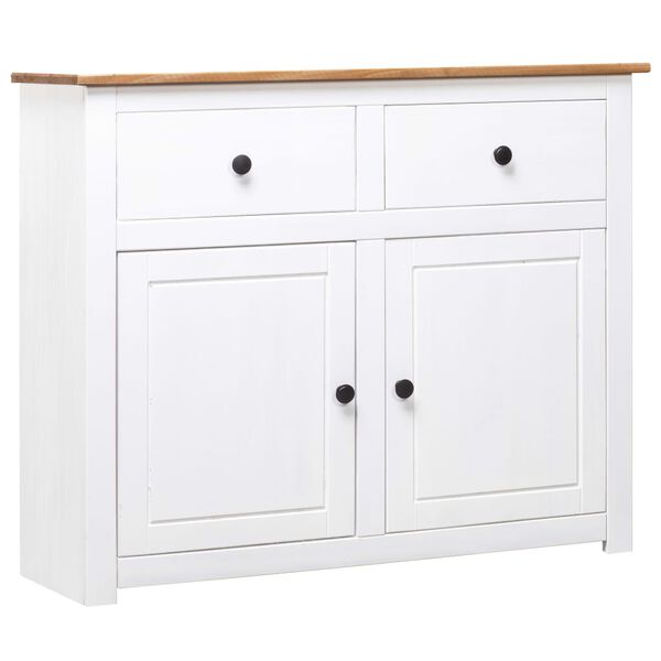 vidaXL Buffet Blanc 93x40x80 cm Pin Gamme Panama