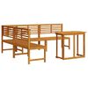 vidaXL Ensemble de banc de jardin 4 pcs Marron Bois d'Acacia Massif