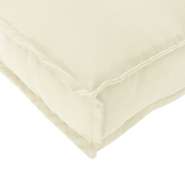 vidaXL Coussin Cr&egrave;me 110 x 40 x 8 cm Tissu Oxford