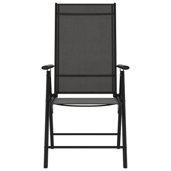 vidaXL Chaises de jardin pliables lot de 6 Textilène Noir