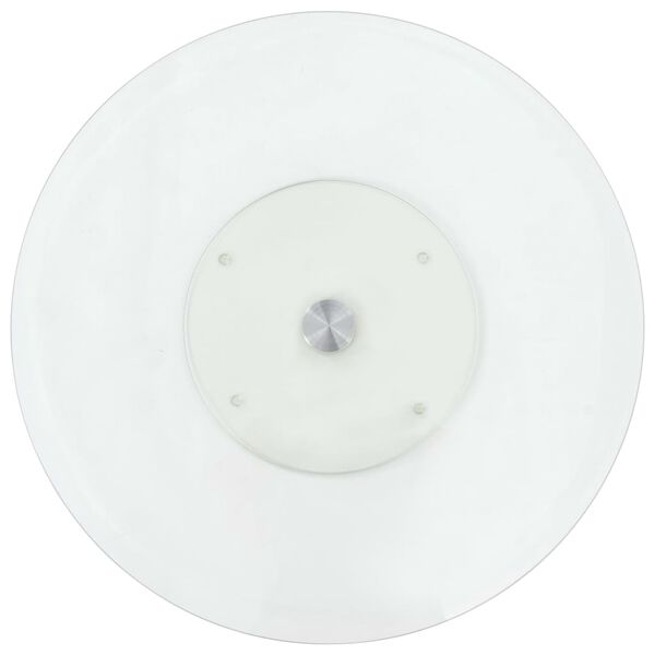 vidaXL Assiette de service rotative Transparent 60 cm Verre tremp&eacute;