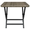vidaXL Table pliable gris 45x35x32 cm r&eacute;sine tress&eacute;e