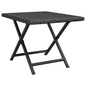 vidaXL Table pliable noir 45x35x32 cm r&eacute;sine tress&eacute;e