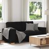 vidaXL Canapé 2 places Noir 140 cm Tissu