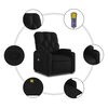vidaXL Fauteuil inclinable de massage noir similicuir