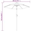 vidaXL Parasol Bleu 200x224 cm Aluminium