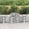 vidaXL Paniers &agrave; gabions arqu&eacute;s 20 pcs 200x50x80/100 cm Fer galvanis&eacute;