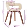 vidaXL Chaise de salle &agrave; manger Blanc Bois courb&eacute; et similicuir