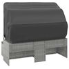 vidaXL Canap&eacute; de jardin 3 places avec toit et repose-pieds Gris