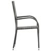 vidaXL Ensemble à manger de jardin 7 pcs Gris