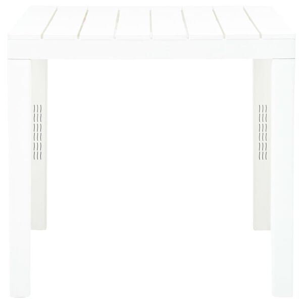 vidaXL Table de jardin Blanc 78x78x72 cm Plastique