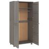 vidaXL Garde-robe HAMAR Gris clair 89x50x180 cm Bois massif de pin