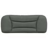 vidaXL Coussin de tête de lit Hvar gris foncé 100 cm tissu