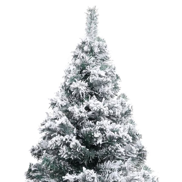 vidaXL Sapin de No&euml;l artificiel avec neige floqu&eacute;e vert 150 cm PVC
