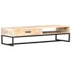 vidaXL Table basse Blanc 117x50x30 cm Bois d'acacia solide