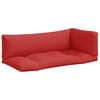 vidaXL Coussins de palette lot de 3 rouge tissu