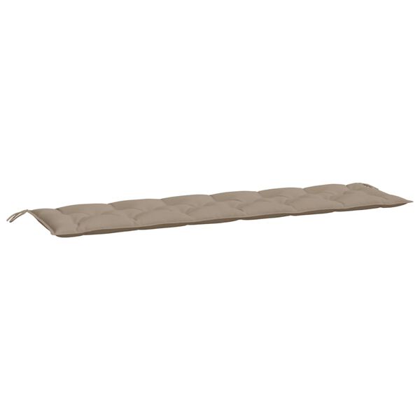vidaXL Coussin de banc de jardin taupe 200x50x7 cm tissu oxford