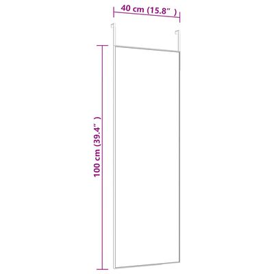 vidaXL Miroir de porte Doré 40x100 cm Verre et aluminium