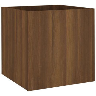 vidaXL Jardinière Chêne marron 40x40x40 cm Bois d'ingénierie