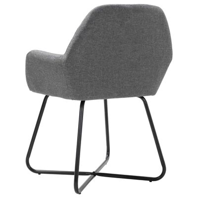 vidaXL Chaises à manger lot de 2 gris foncé tissu