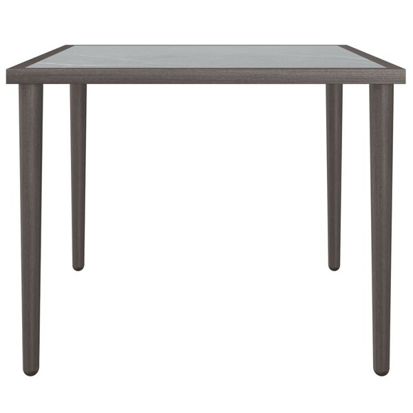 vidaXL Table de jardin gris 48x48x37 cm acier