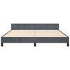 vidaXL Cadre de lit sans matelas gris foncé king velours