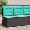 vidaXL Banc de jardin Noir polyrotin