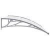 vidaXL Auvent de porte Gris et transparent 120x75 cm PC