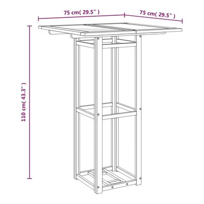 vidaXL Ensemble de bar d'extérieur 5 pcs Bois d'acacia massif