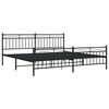 vidaXL Cadre de lit métal sans matelas avec pied de lit noir 193x203cm